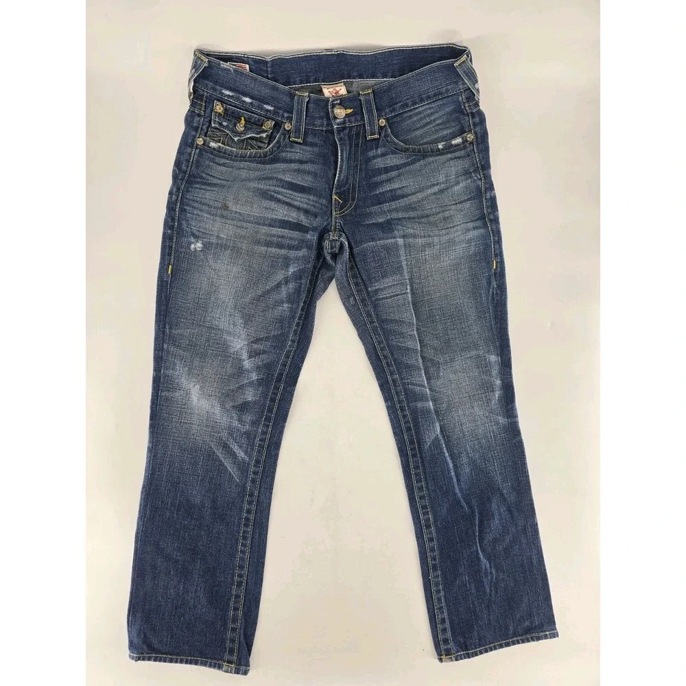 VTG Y2K True Religion‎ Billy Straight Jeans Measures 34x28 Men's Authentic - VG